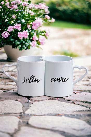 Sevgililere Özel İsim Yazılı Sevgili Kupası