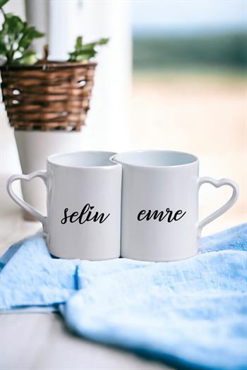 Sevgililere Özel İsim Yazılı Sevgili Kupası