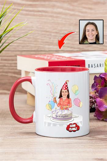 Sevgiliye Doğum Günü Hediyesi Karikatürlü Kupa Bardak