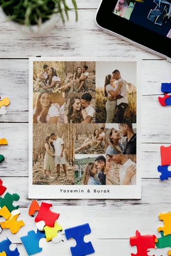 Sevgiliye Hediye 10 Fotoğraflı Kolaj Puzzle