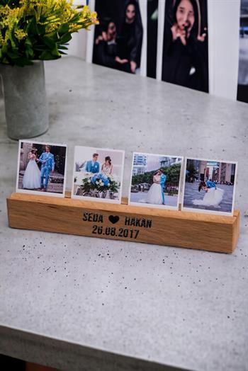 Sevgiliye Hediye Fotoğraflı Ahşap Stand