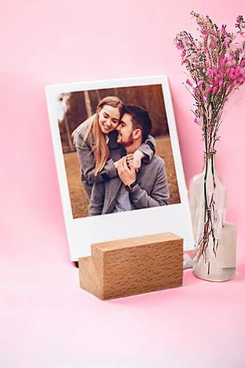 Sevgiliye Hediye Fotoğraflı Kupa Bardak Peluş Ayı ve Polaroid Fotoğraf Seti