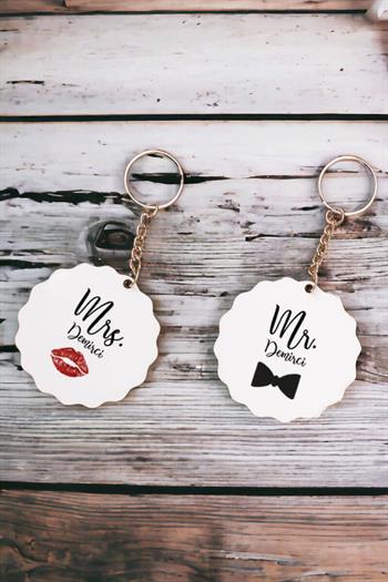 Sevgiliye Hediye Mr Mrs İkili Anahtarlık