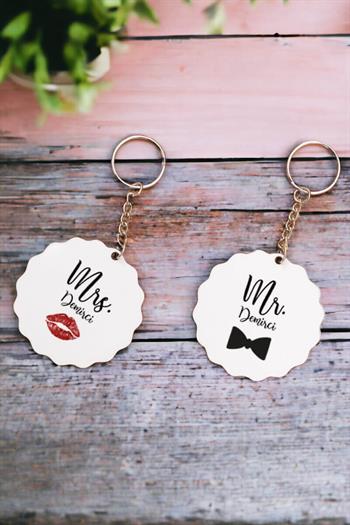 Sevgiliye Hediye Mr Mrs İkili Anahtarlık