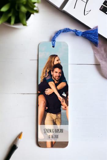 Sevgiliye Özel Fotoğraflı Kitap Ayracı