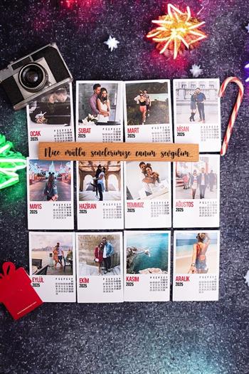 Sevgiliye Yeni Yıl Hediyesi Fotoğraflı Masaüstü Takvim