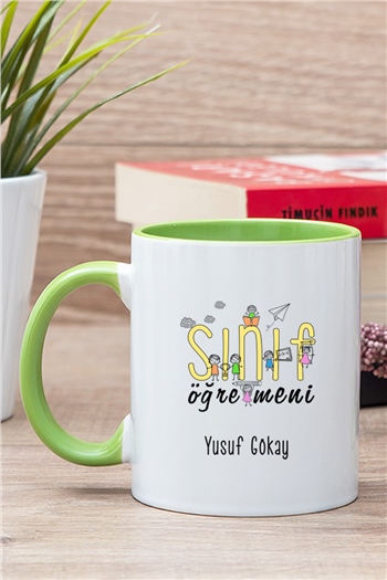 Sınıf Öğretmeni İçi Renkli Kupa Bardak