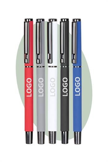 Şirket Logo Baskılı Promosyon Metal Rubber Roller Kalem 5221-Pİ