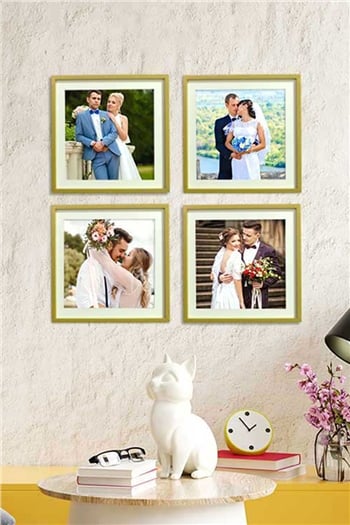 Sök Tak 3lü Gold Kare Çerçeve