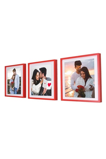 Sök Tak 3lü Kırmızı Kare Çerçeve