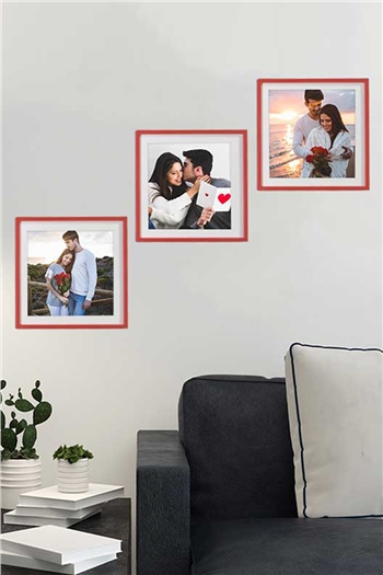 Sök Tak 3lü Kırmızı Kare Çerçeve