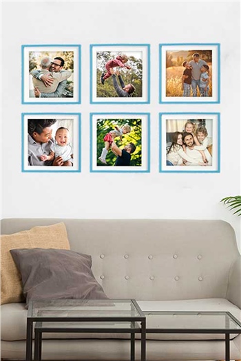 Sök Tak 3lü Mavi Kare Çerçeve