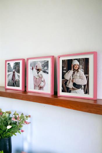 Sök Tak 3lü Pembe Kare Çerçeve