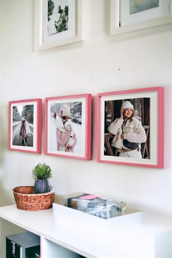 Sök Tak 3lü Pembe Kare Çerçeve