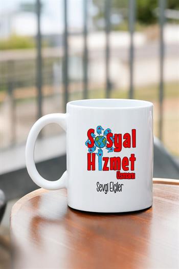 Sosyal Hizmet Uzmanına Hediye Beyaz Kupa Bardak