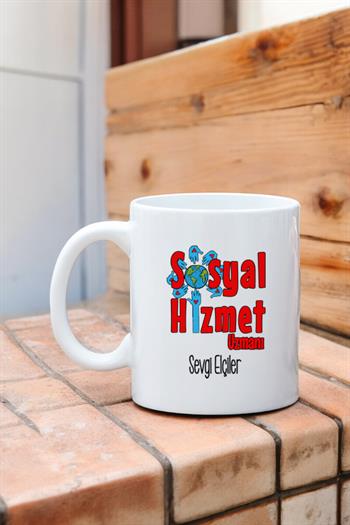 Sosyal Hizmet Uzmanına Hediye Beyaz Kupa Bardak