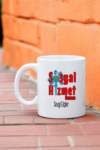 Sosyal Hizmet Uzmanına Hediye Beyaz Kupa Bardak
