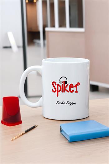 Spikere Hediye Beyaz Kupa Bardak