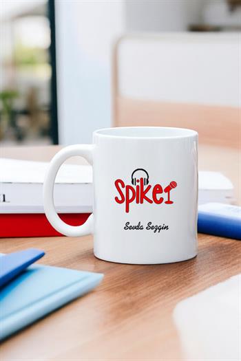 Spikere Hediye Beyaz Kupa Bardak