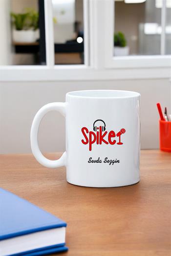 Spikere Hediye Beyaz Kupa Bardak