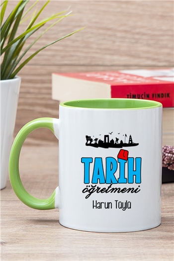 Tarih Öğretmeni İçi Renkli Kupa Bardak