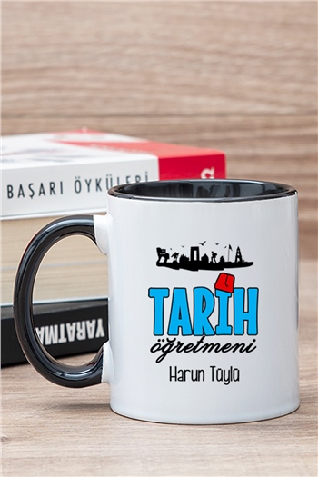 Tarih Öğretmeni İçi Renkli Kupa Bardak