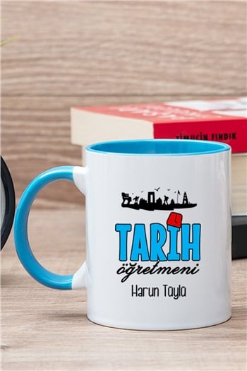 Tarih Öğretmeni İçi Renkli Kupa Bardak