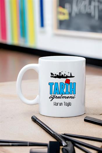 Tarih Öğretmenine Hediye Beyaz Kupa Bardak