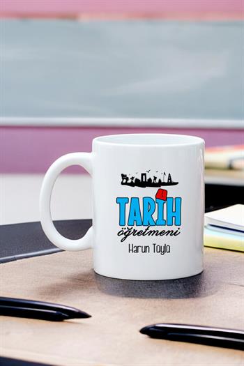 Tarih Öğretmenine Hediye Beyaz Kupa Bardak