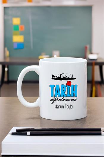Tarih Öğretmenine Hediye Beyaz Kupa Bardak