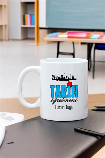 Tarih Öğretmenine Hediye Beyaz Kupa Bardak