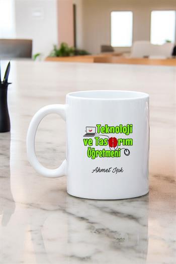 Teknoloji ve Tasarım Öğretmenine Hediye Beyaz Kupa Bardak