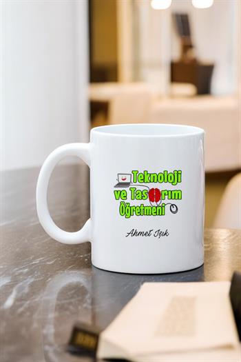 Teknoloji ve Tasarım Öğretmenine Hediye Beyaz Kupa Bardak