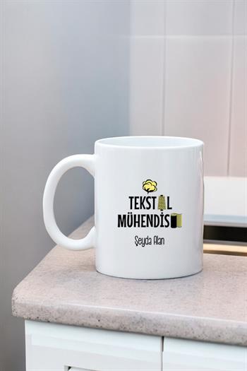 Tekstil Mühendisi Beyaz Kupa Bardak