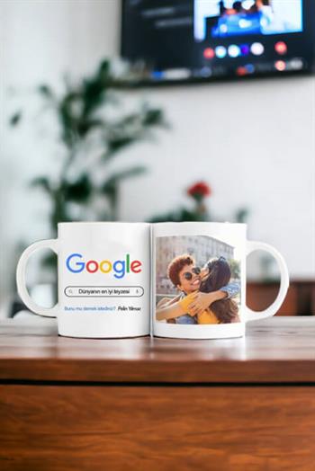 Teyzeye Hediye Google Tasarım Esprili Beyaz Kupa Bardak