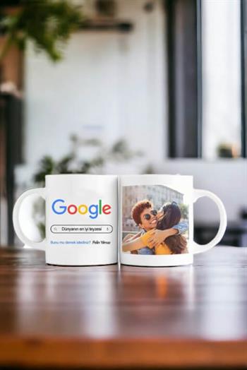 Teyzeye Hediye Google Tasarım Esprili Beyaz Kupa Bardak