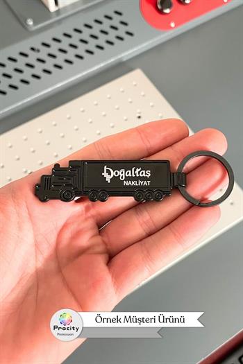 Tır Şeklinde Siyah Metal Anahtarlık 5204-PETK