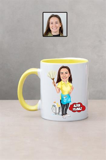 Titiz Annelere Hediye Kişiye Özel Karikatürlü Kupa Bardak