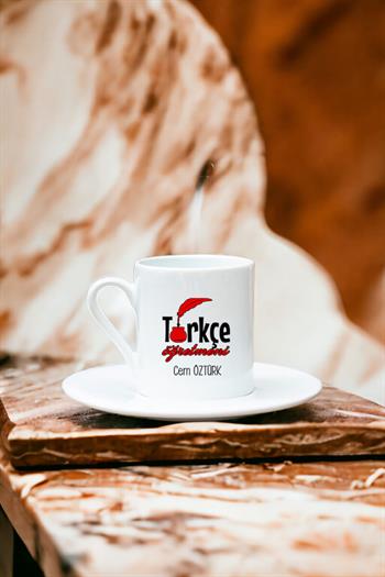 Türkçe Öğretmeni Beyaz Türk Kahvesi Fincanı