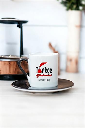 Türkçe Öğretmeni Renkli Türk Kahvesi Fincanı