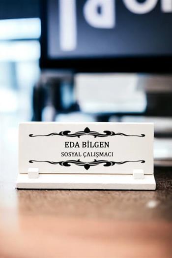 Ünvan ve İsimli Kişiye Özel Taş Masa İsimliği