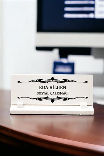 Ünvan ve İsimli Kişiye Özel Taş Masa İsimliği