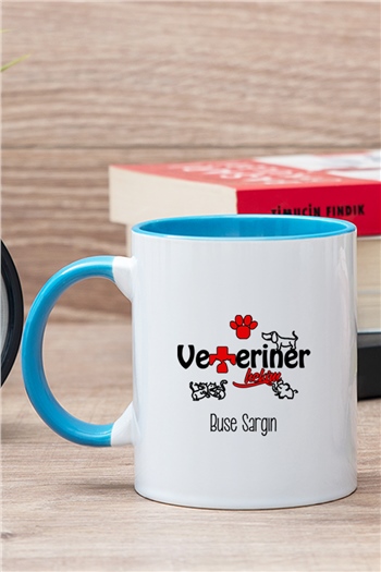 Veteriner Hekimi İçi Renkli Kupa Bardak