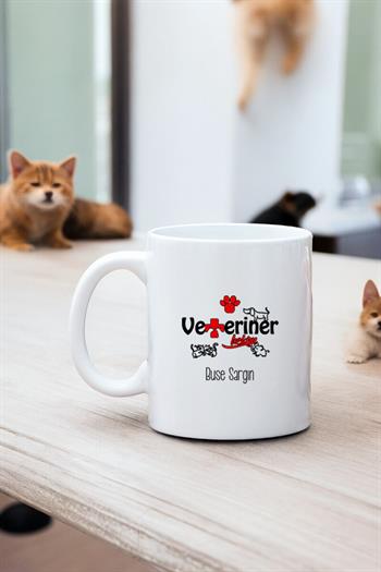 Veteriner Hekimine Hediye Beyaz Kupa Bardak