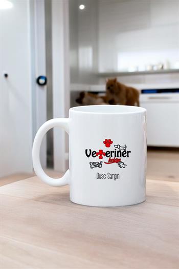 Veteriner Hekimine Hediye Beyaz Kupa Bardak