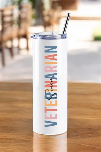 Veteriner Hekimine Hediye İsme Özel Çelik Termos Bardak