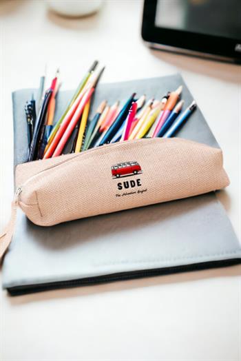 Vosvos Minibüs Tasarım Keten Bez Kalemlik