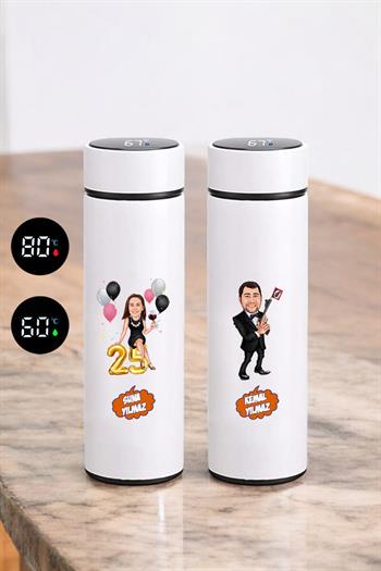 Yakın Arkadaşa Doğum Günü Hediyesi Karikatürlü Termos