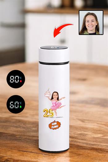 Yakın Arkadaşa Doğum Günü Hediyesi Karikatürlü Termos