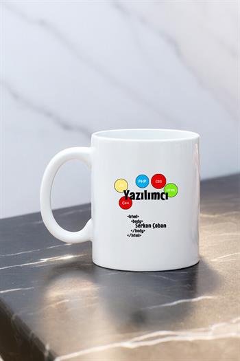 Yazılımcıya Hediye Beyaz Kupa Bardak